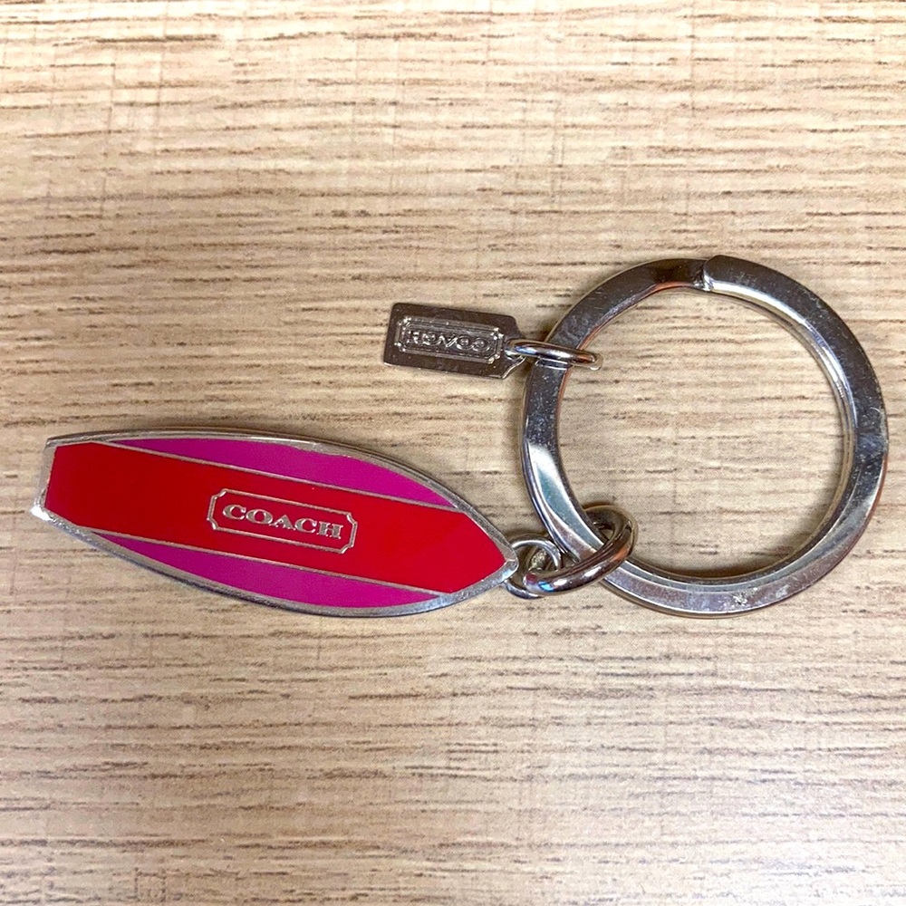 Coach surfboard keychain